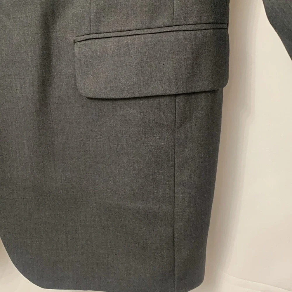 Van Heusen Mens Suit Separates Blazer Sport Coat 40R Jacket Gray Herringbone